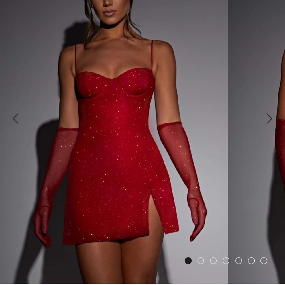 Babyboo PIXIE MINI DRESS - RED SPARKLE